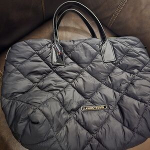 Anne Klein Black Quilted Hobo Bag